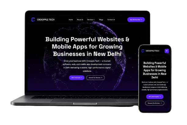 Croopple Tech Website Mockup